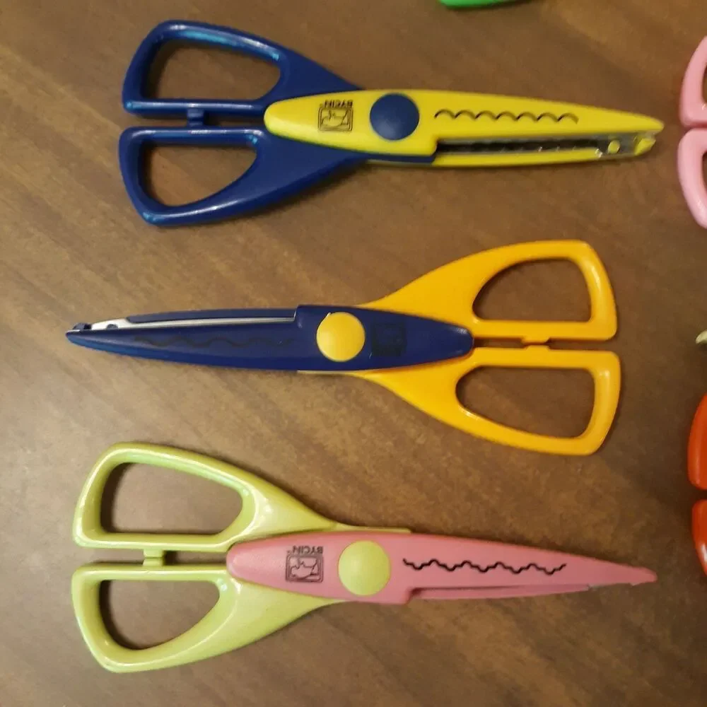 Bycin Craft Paper Shapers Craft Scissors Lot of 7